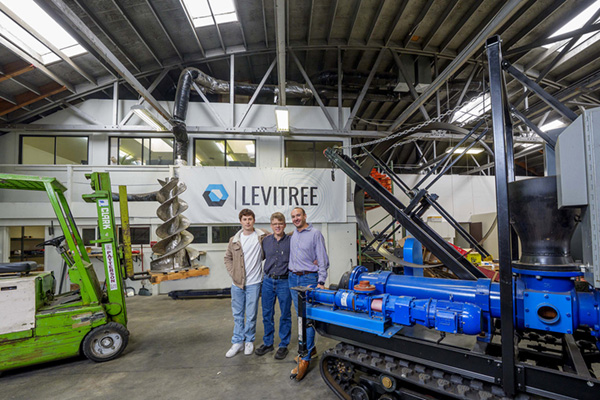 Trio from Levitree in their Berkeley warehouse
